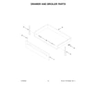 Amana AER6303MFW3 drawer and broiler parts diagram
