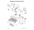 Whirlpool WMH76719CW0 interior and ventilation parts diagram