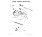Whirlpool WMH76719CW0 cabinet and installation parts diagram
