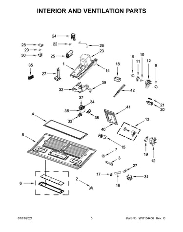 Interior and ventilation parts