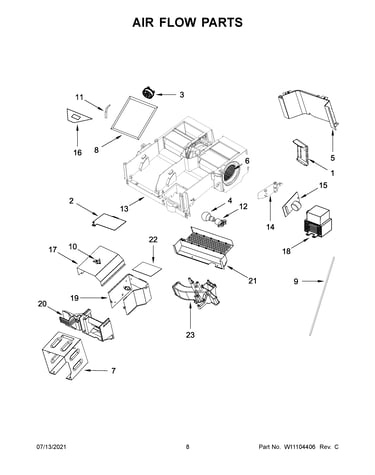 Air flow parts