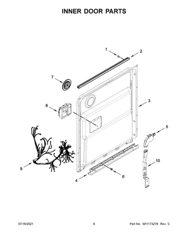 Inner door parts