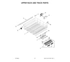 Whirlpool WDT730PAHB0 upper rack and track parts diagram