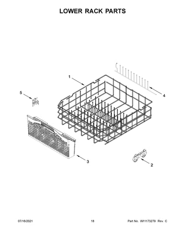 Lower rack parts