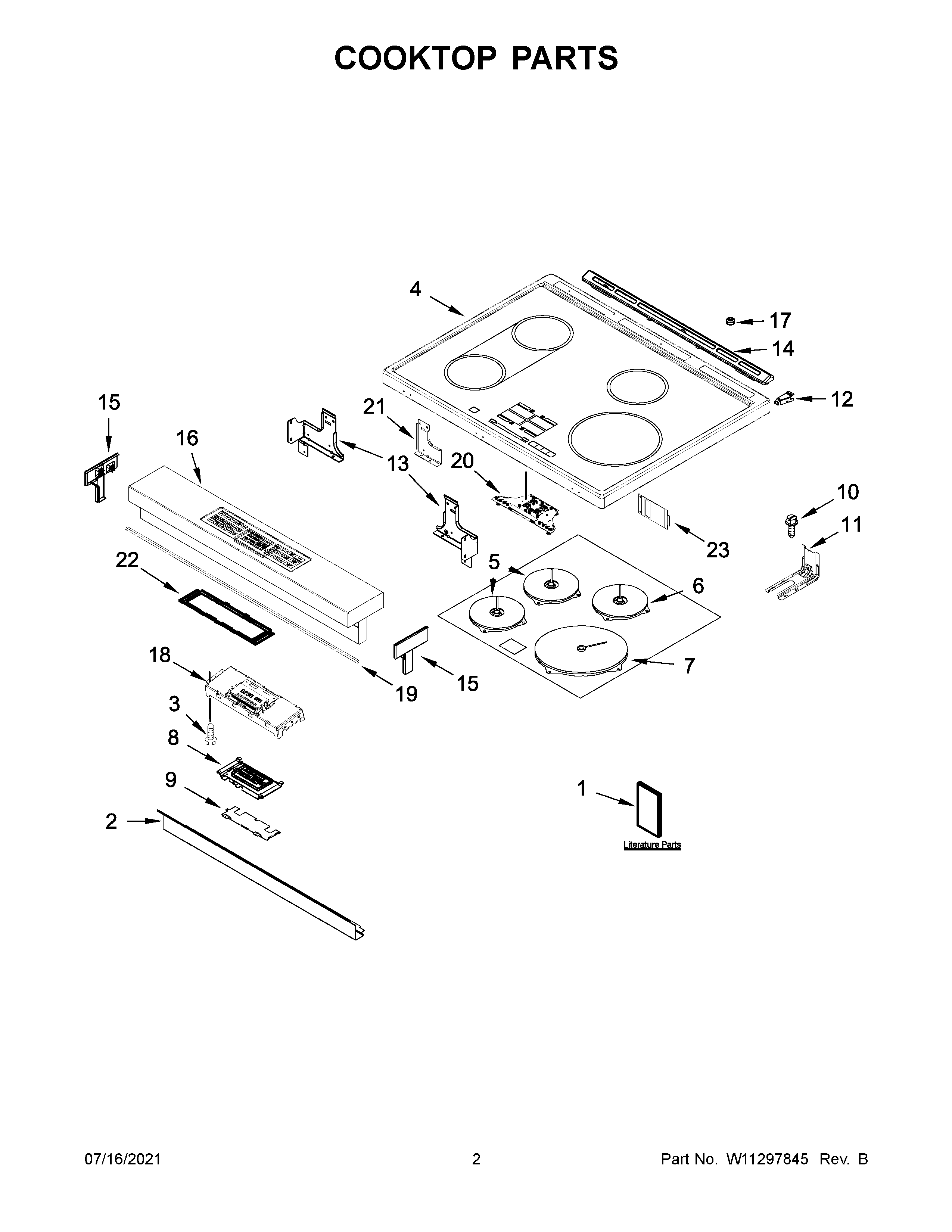 Cooktop parts