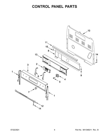Control panel parts