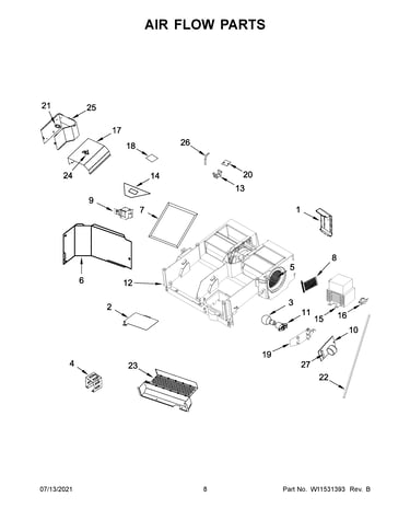 Air flow parts
