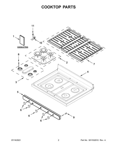 Cooktop parts