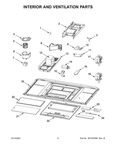 Interior and ventilation parts