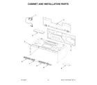 Whirlpool YWML35011KW01 cabinet and installation parts diagram