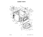 Whirlpool WED5010LW0 cabinet parts diagram