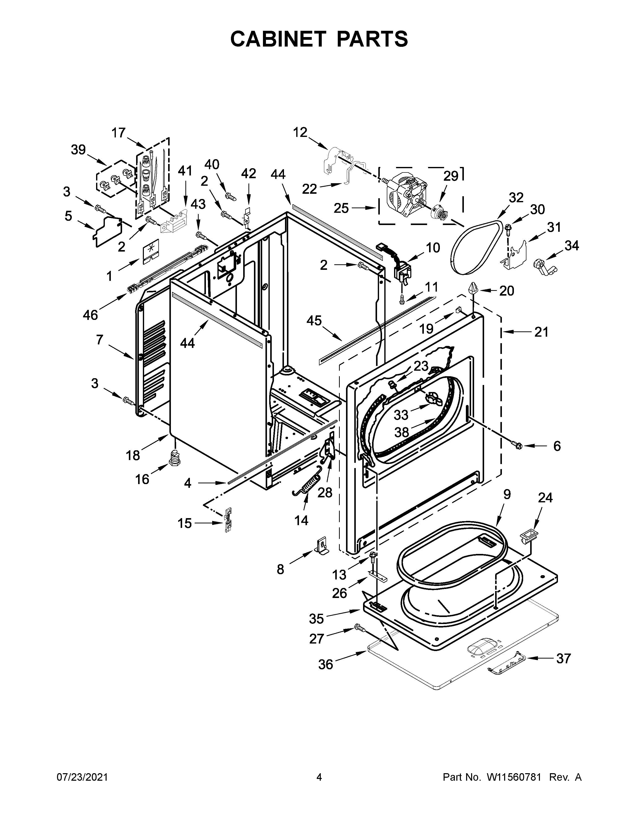 Cabinet parts