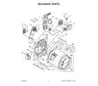 Whirlpool WED5010LW0 bulkhead parts diagram