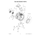 Maytag MHW8630HW4 tub and basket parts diagram