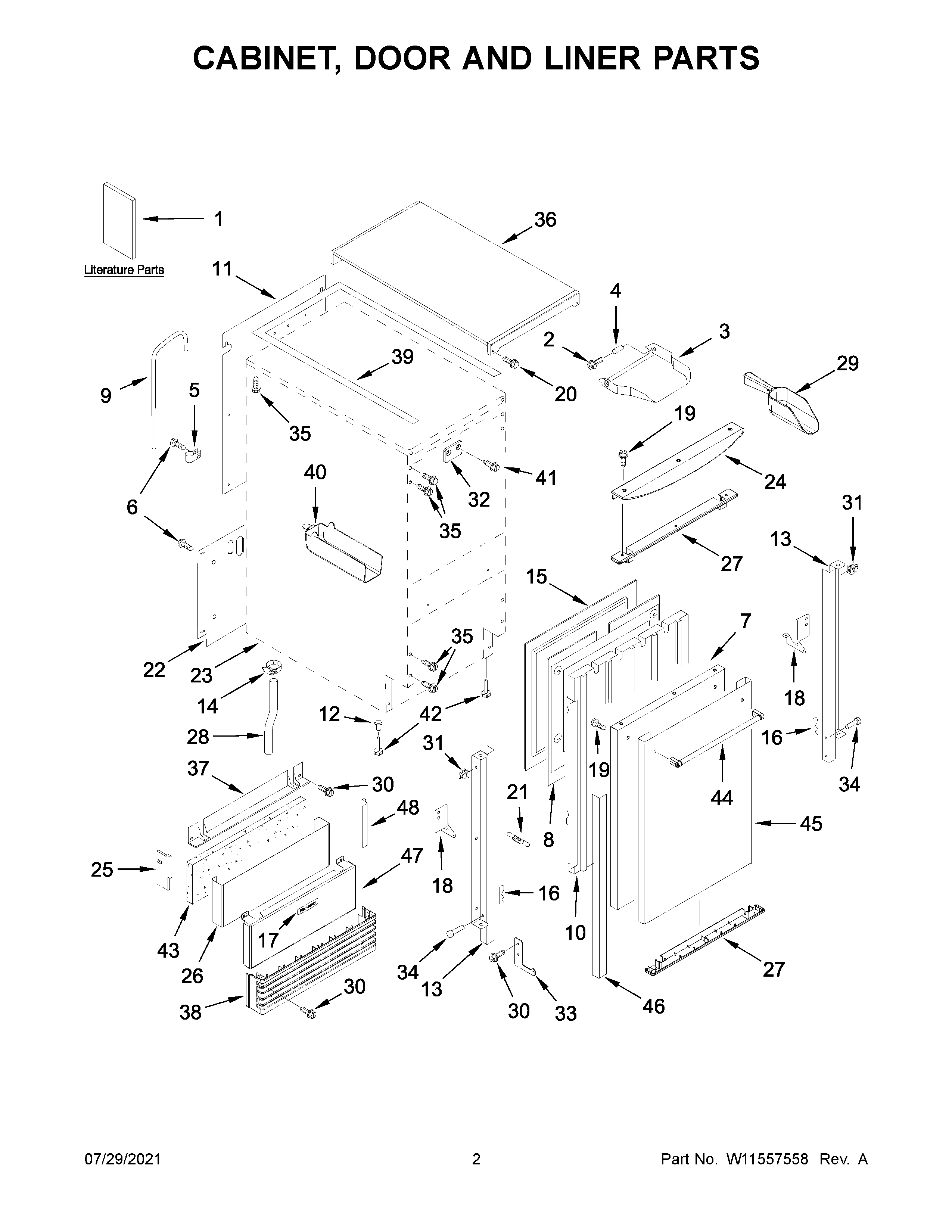 CABINET, DOOR AND LINER PARTS