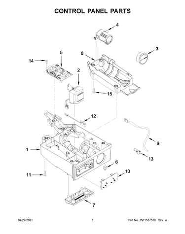 Control panel parts