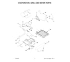 KitchenAid KUIX535HPS01 evaporator, grid, and water parts diagram