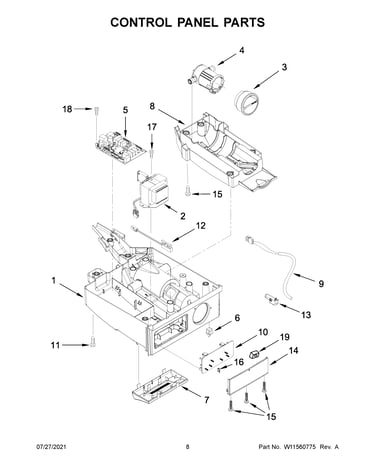 Control panel parts