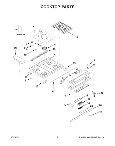 Cooktop parts