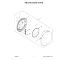 Whirlpool WFW9620HC3 hmi and door parts diagram