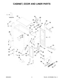 Cabinet, door and liner parts