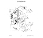 Maytag MGDC465HW0 cabinet parts diagram