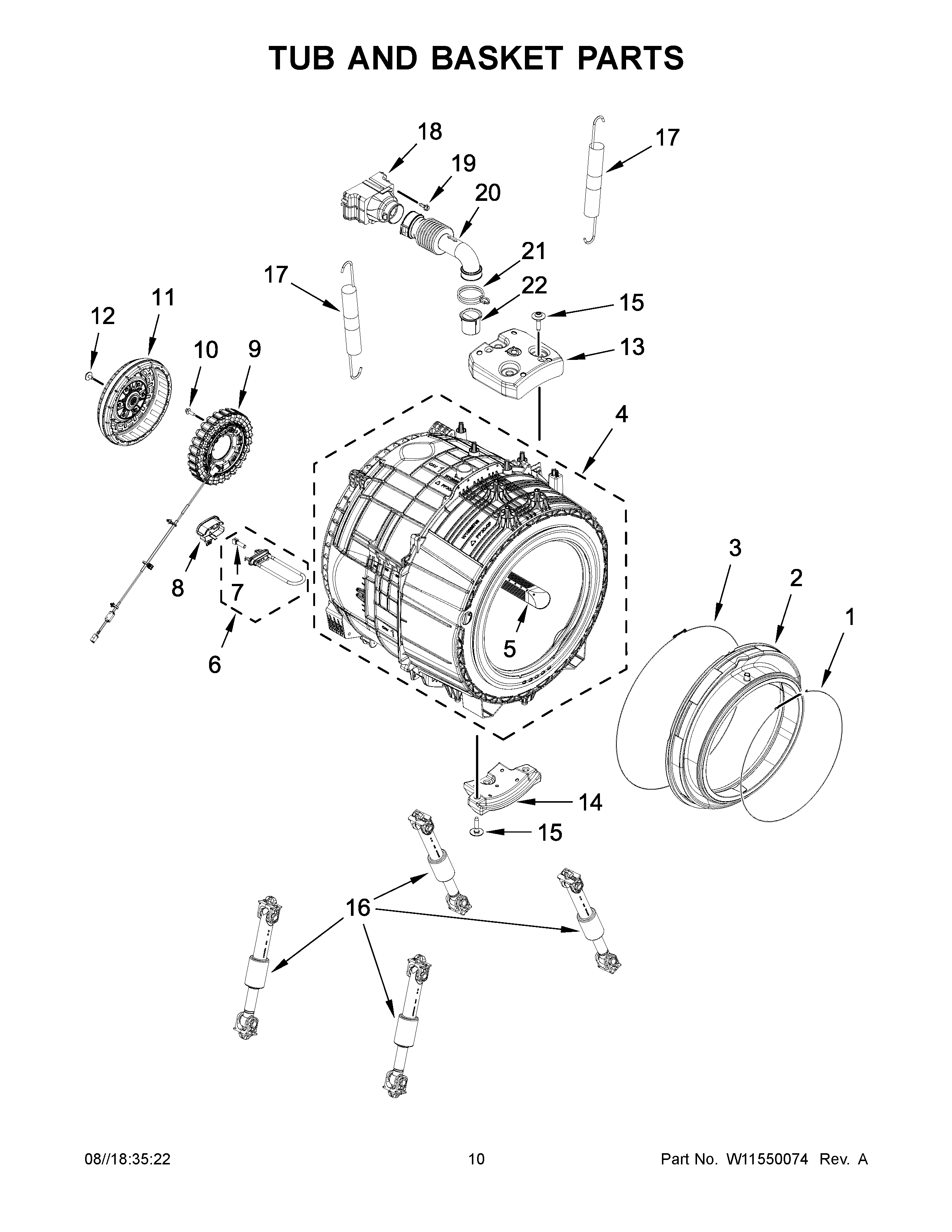 TUB AND BASKET PARTS