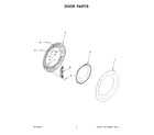 Whirlpool 8TWFW5620HW2 door parts diagram