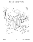 Top and cabinet parts
