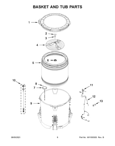 Basket and tub parts