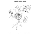 Whirlpool WFC682CLW0 tub and basket parts diagram