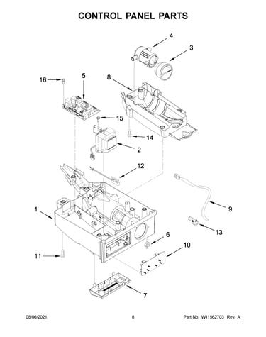 Control panel parts