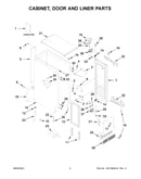 Cabinet, door and liner parts