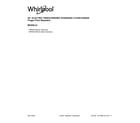 Whirlpool YWFE975H0HZ2 cover sheet diagram