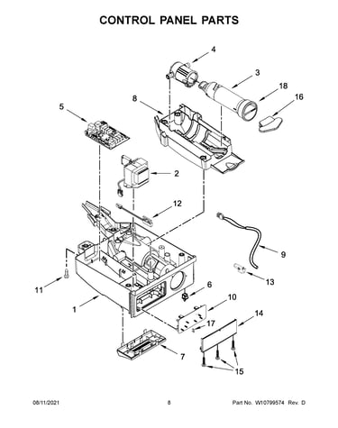 Control panel parts