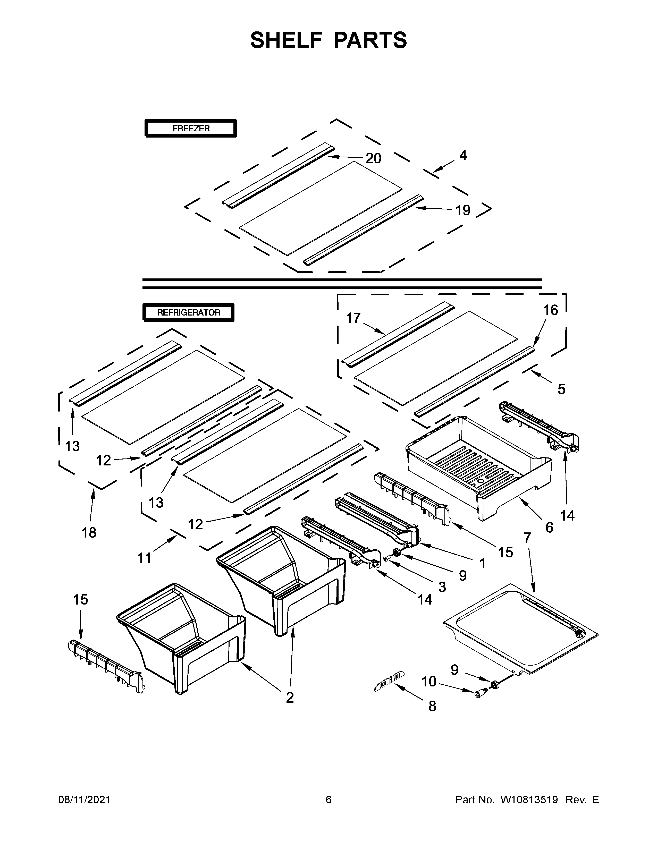 Shelf parts
