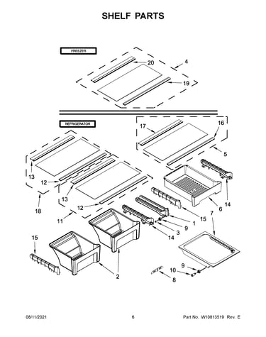 Shelf parts