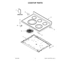 Whirlpool YWFE775H0HZ1 cooktop parts diagram