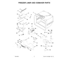 KitchenAid KRFC300ESS03 freezer liner and icemaker parts diagram