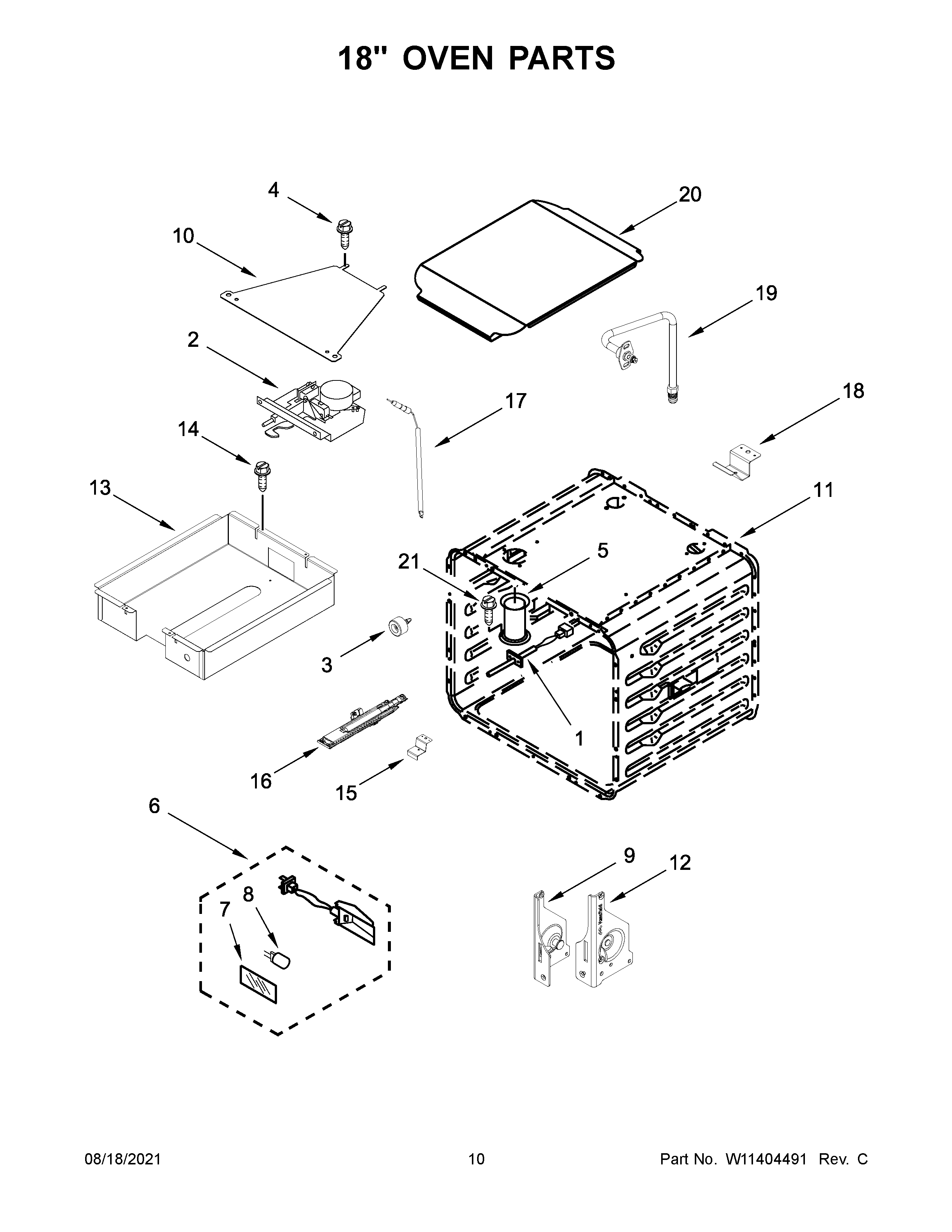 18" OVEN PARTS