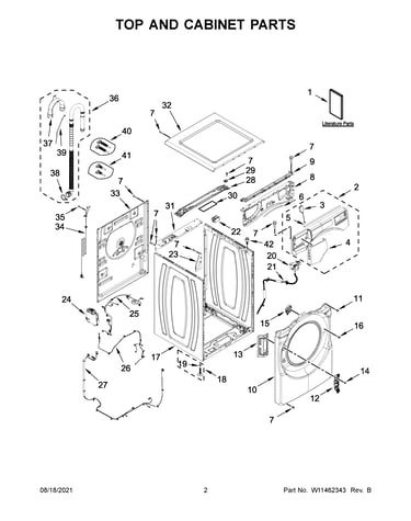 Top and cabinet parts