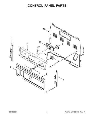 Control panel parts