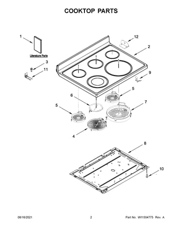 Cooktop parts