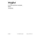 Whirlpool WEC310S0LW0 cover sheet diagram