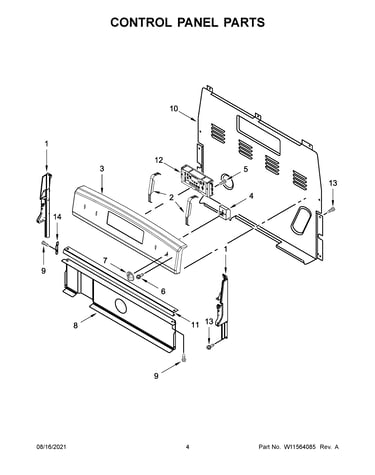 Control panel parts