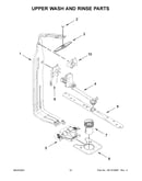 Upper wash and rinse parts