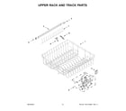 Whirlpool WDT970SAKZ0 upper rack and track parts diagram