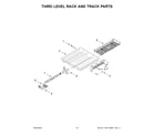 Whirlpool WDT970SAKV0 third level rack and track parts diagram