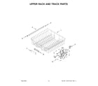 KitchenAid KDTE304LPA0 upper rack and track parts diagram