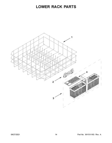 Lower rack parts